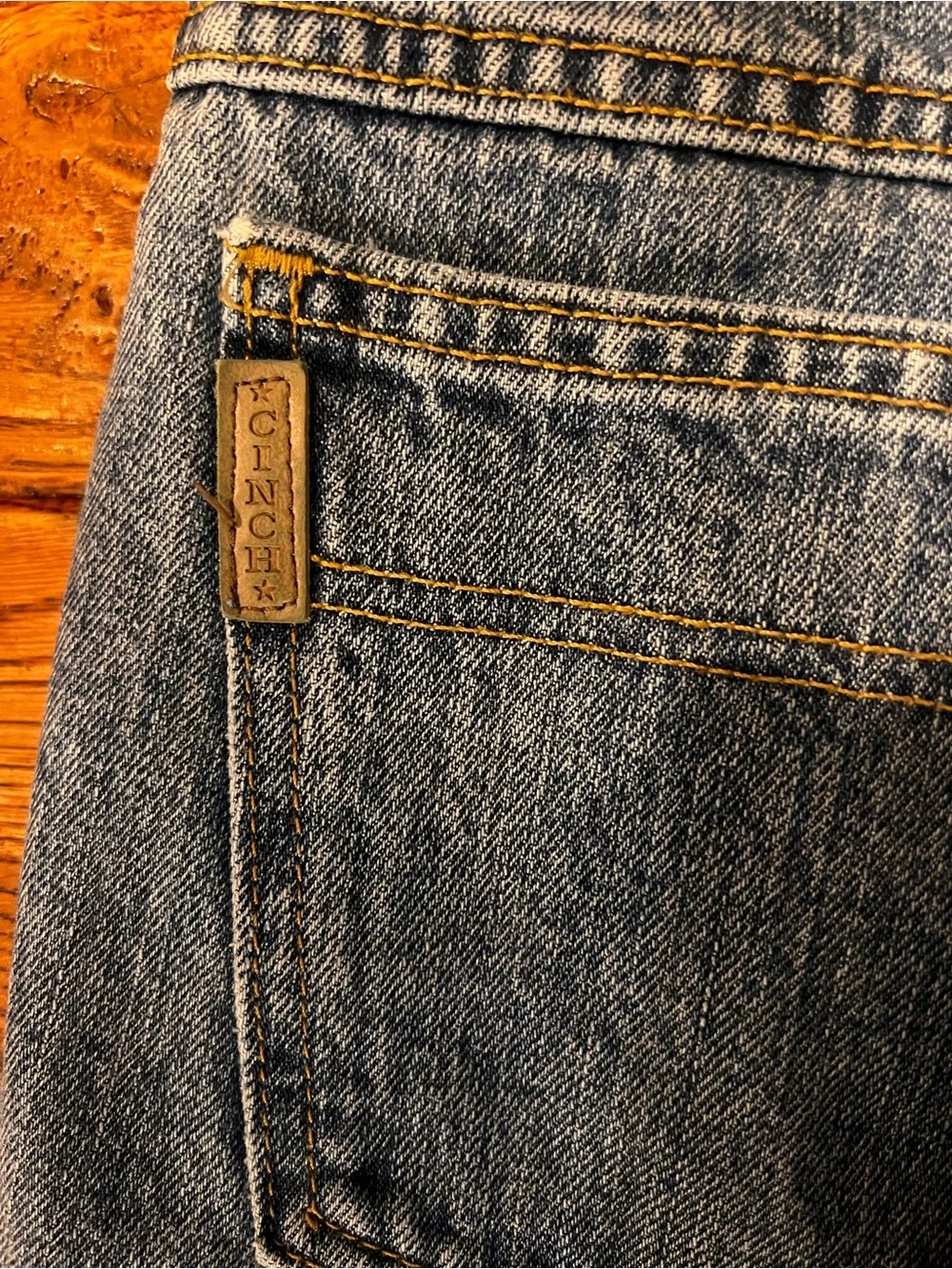 Cinch Men's Green Tag Label Medium Wash Relaxed Fit 100% Cotton Original Jeans
